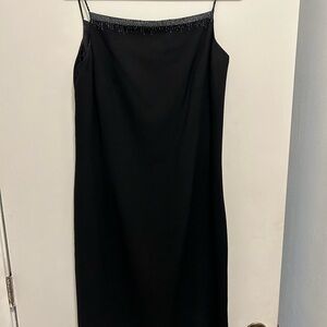 ANN TAYLOR Little Black Dress w/ Sequined detail front & back, knee length